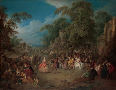 De kermis in Bezons, c.1733 door Jean Baptiste Joseph Pater